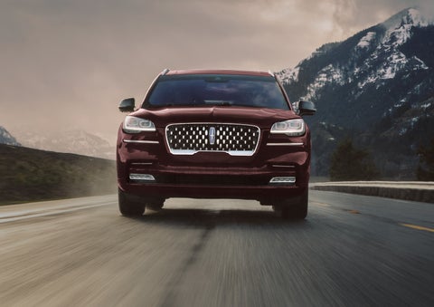 A 2024 Lincoln Aviator® SUV is shown in the Diamond Red exterior color. | Thomasville Lincoln in Thomasville GA