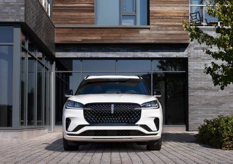The front of a 2026 Lincoln Aviator® SUV is shown. | Thomasville Lincoln in Thomasville GA