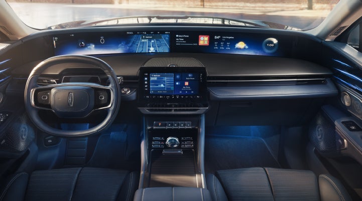 A large panoramic display is shown on the dashboard of a 2026 Lincoln Nautilus® SUV | Thomasville Lincoln in Thomasville GA